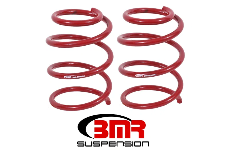 BMR Suspension SP066R, 05-14 S197 Mustang GT Front Handling Version Lowering Springs - Red