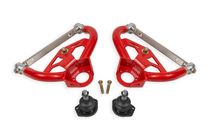 BMR Suspension AAU463R, 78-87 GM G-Body Adjustable Upper A-Arms Standard Ball Joint - Red
