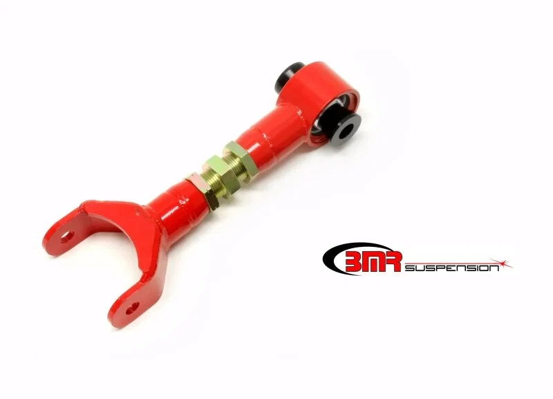 BMR Suspension UTCA033R, 11-14 S197 Mustang Upper Control Arm On-Car Adj. w/ Spherical Bearings - Red