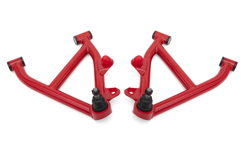 BMR Suspension AAL333R, 82-92 GM F-Body A-Arms Lower DOM Non-Adj Delrin Bushings Coilover - Red