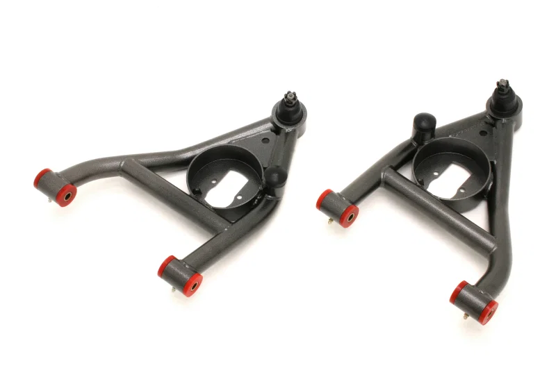 BMR Suspension AA009H, 67-69 1st Gen F-Body Lower A-Arms Non-Adj. Rear Bump Stops (Polyurethane) - Black Hammertone