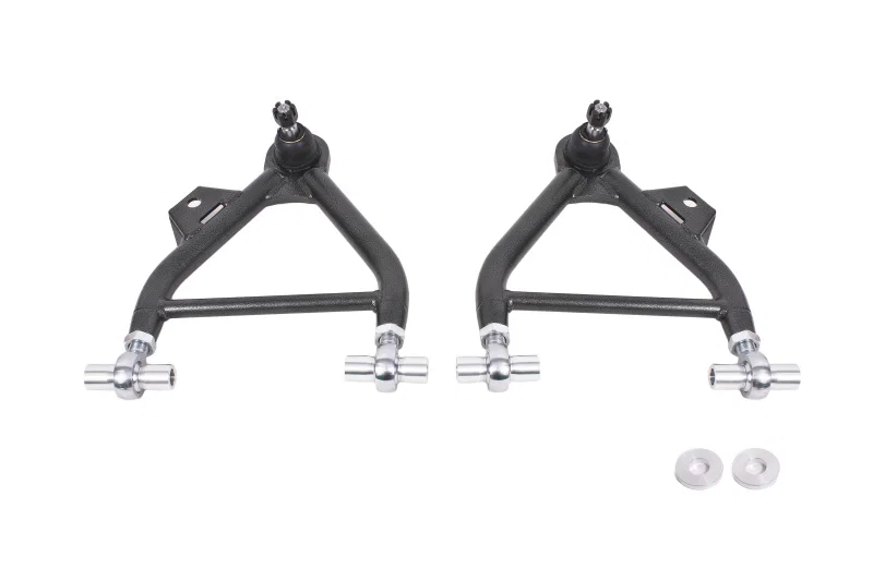 BMR Suspension AA036H, 79-93 Mustang Lower A-Arm (Coilover Only) w/ Adj. Rod End and STD. Ball Joint - Black Hammertone