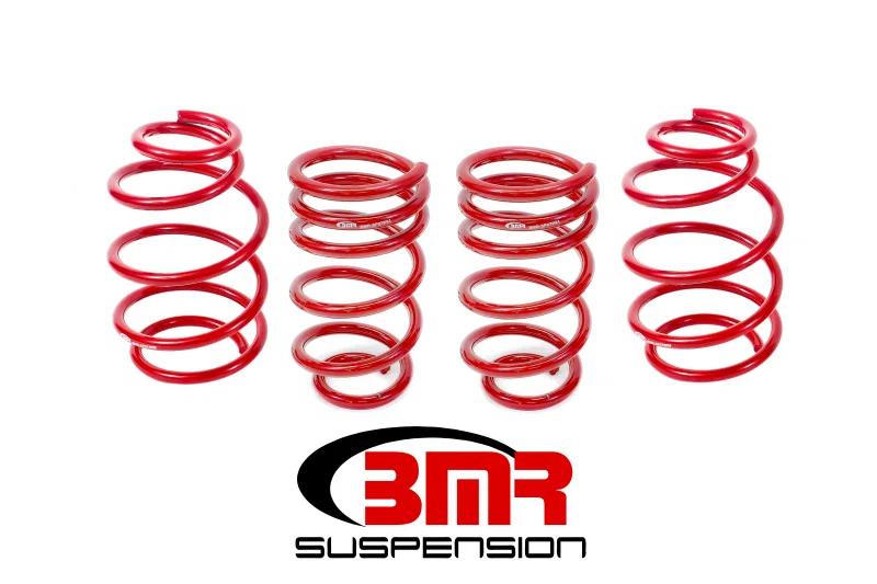 BMR Suspension SP077R, 10-15 5th Gen Camaro V8 Lowering Spring Kit (Set Of 4) - Red