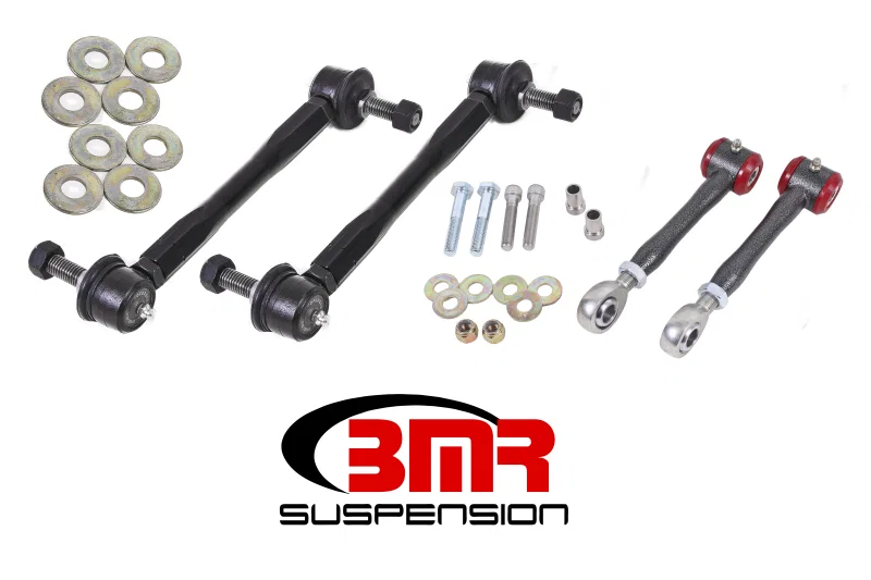 BMR Suspension ELK015H, 16-17 6th Gen Camaro Front and Rear Sway Bar End Link Kit - Black Hammertone