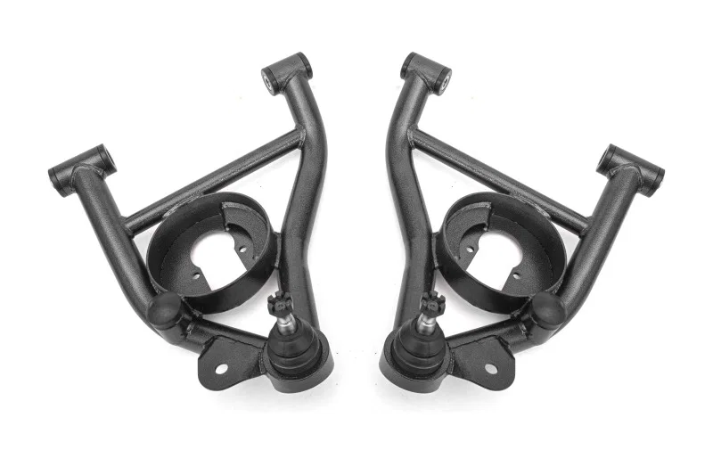 BMR Suspension AAL331H, 82-92 F-Body A-arms Lower DOM, Non-adj Delrin Bushings Spring Pocket - Black Hammertone