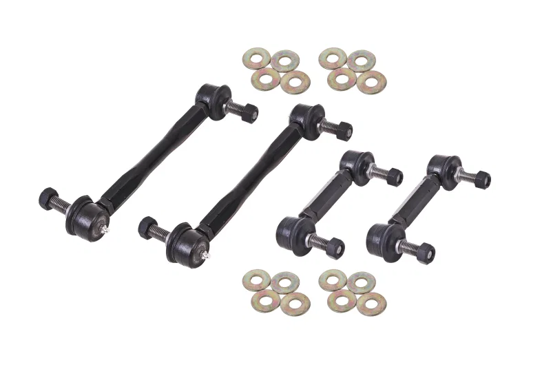 BMR Suspension ELK012, 15-17 S550 Mustang Front and Rear Sway Bar End Link Kit - Black