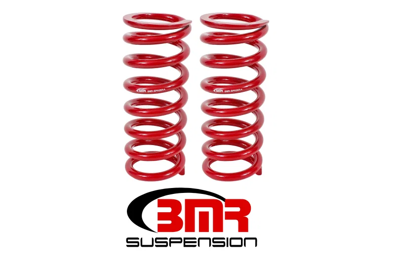BMR Suspension SP028R, 79-04 Fox Mustang Front Lowering Springs - Red