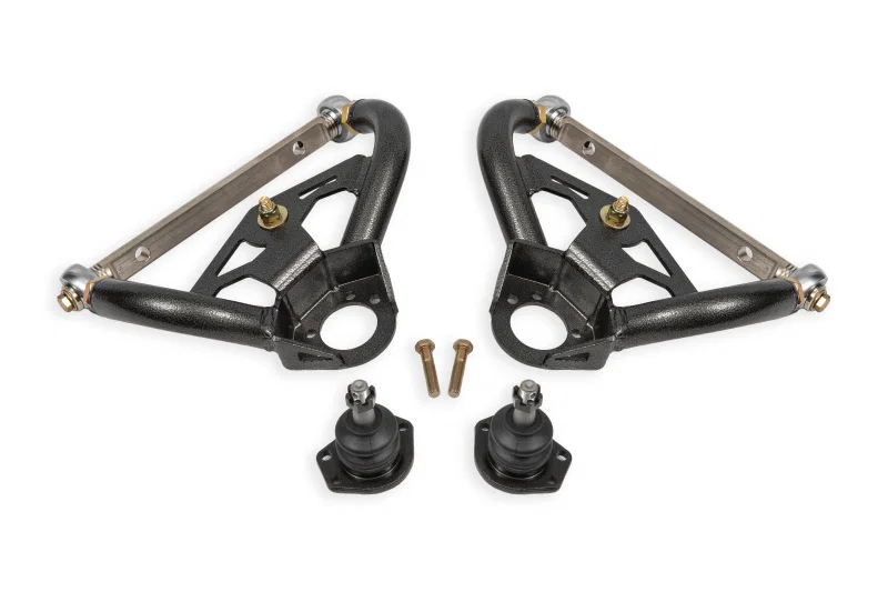 BMR Suspension AAU463H, 78-87 GM G-Body Adjustable Upper A-Arms Standard Ball Joint - Black Hammertone