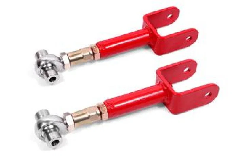 BMR Suspension UCA463R, 78-87 G-Body Upper Control Arms DOM On-car Adj Rod Ends - Red