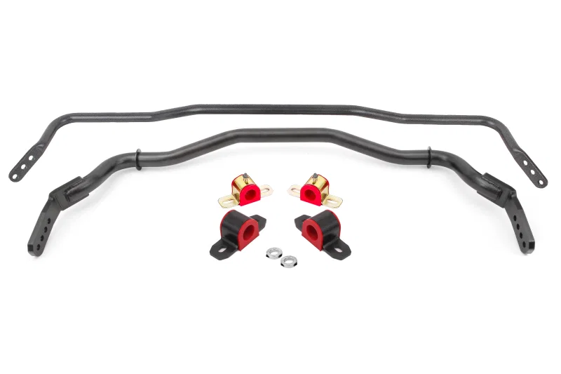 BMR Suspension SB763H, 15-22 S550 Mustang Sway Bar Kit with Bushings Front and Rear Black Hammertone