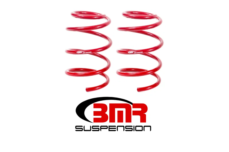 BMR Suspension SP073R, 07-14 Shelby GT500 Front Handling Version Lowering Springs - Red for Ford Mustang