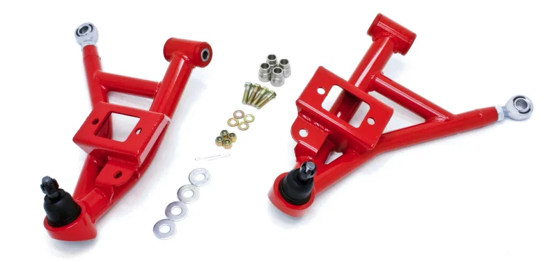 BMR Suspension AA002R, 93-02 F-Body Adj. Lower A-Arms/Rod End Combo (Polyurethane) - Red