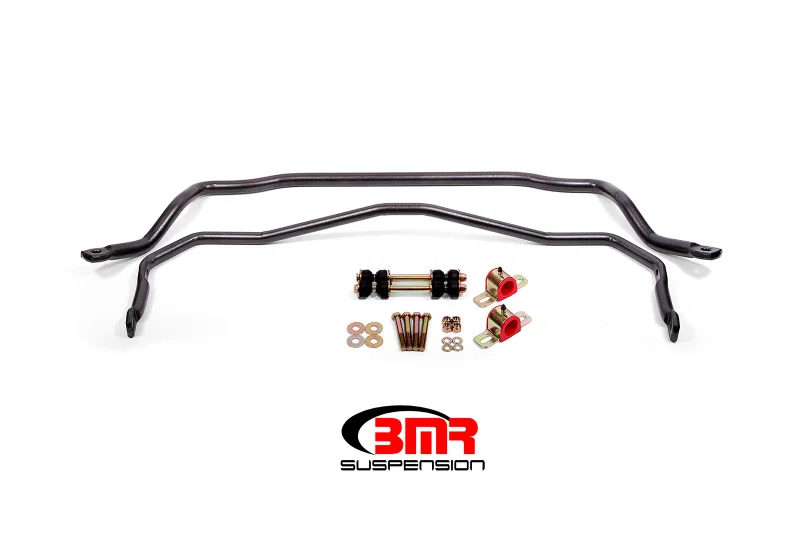 BMR Suspension SB028H, 64-72 A-Body Front & Rear Sway Bar Kit w/ Bushings - Black Hammertone