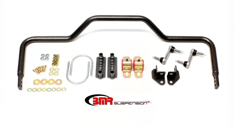 BMR Suspension SB035H, 64-72 A-Body Rear Pro-Touring Style Hollow 1.125in Sway Bar Kit - Black Hammertone