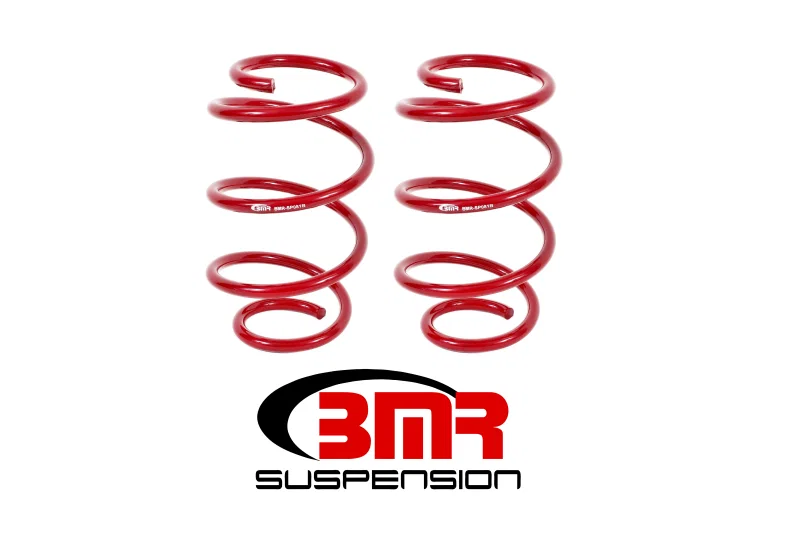 BMR Suspension SP081R, 15-17 S550 Mustang Front Performance Version Lowering Springs - Red