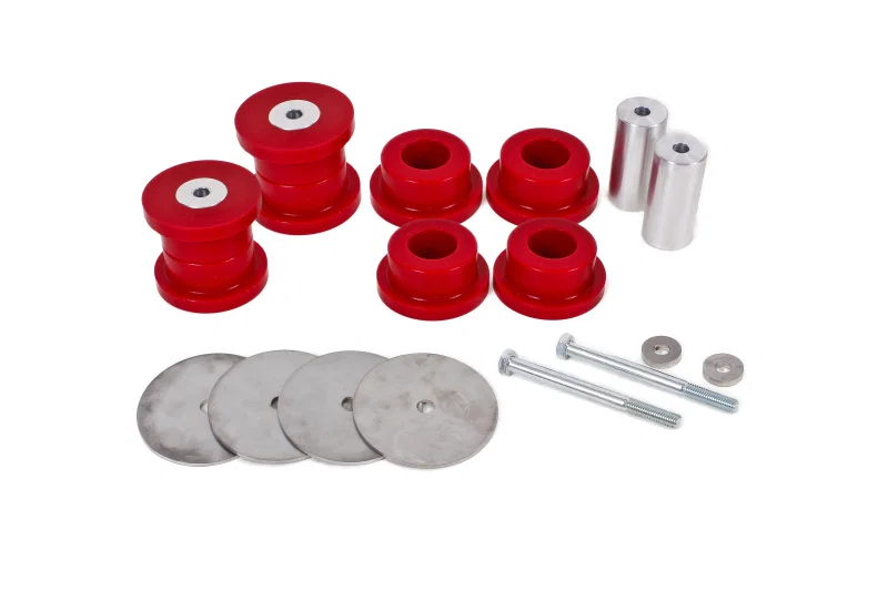 BMR Suspension BK061, 16-17 6th Gen Camaro Rear Cradle Bushing Kit (Polyurethane) - Red