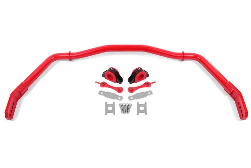 BMR Suspension SB754R, 05-14 Ford Mustang Front Hollow 38mm Sway Bar Kit w/ Bushings - Red