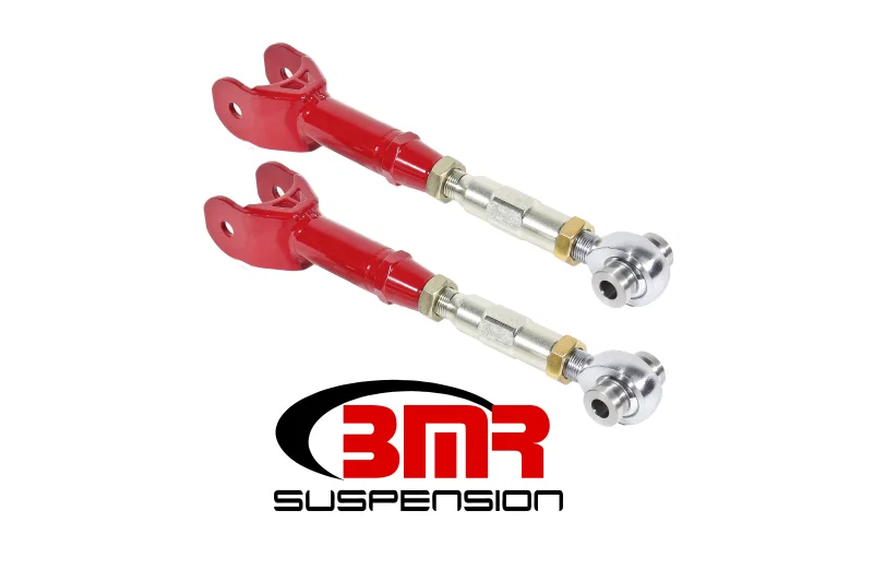BMR Suspension UTCA060R, 16-17 6th Gen Camaro Upper Trailing Arms w/ On-Car Adj. Rod Ends - Red