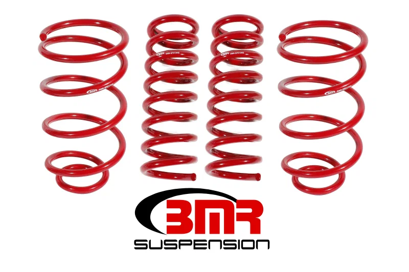BMR Suspension SP032R, 64-66 A-Body Lowering Spring Kit (Set Of 4) - Red