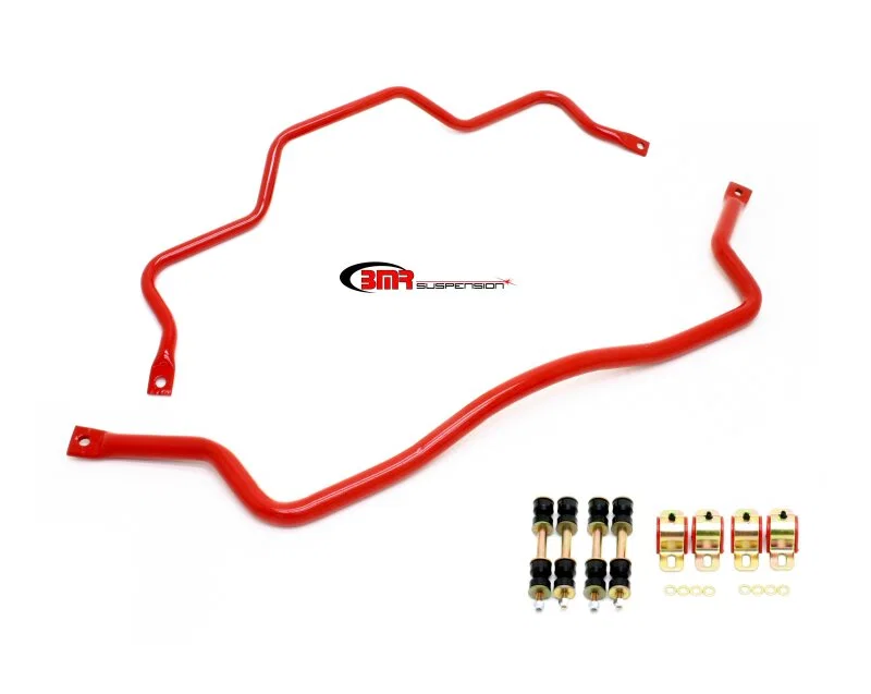 BMR Suspension SB026R, 93-02 F-Body Front & Rear Sway Bar Kit w/ Bushings - Red