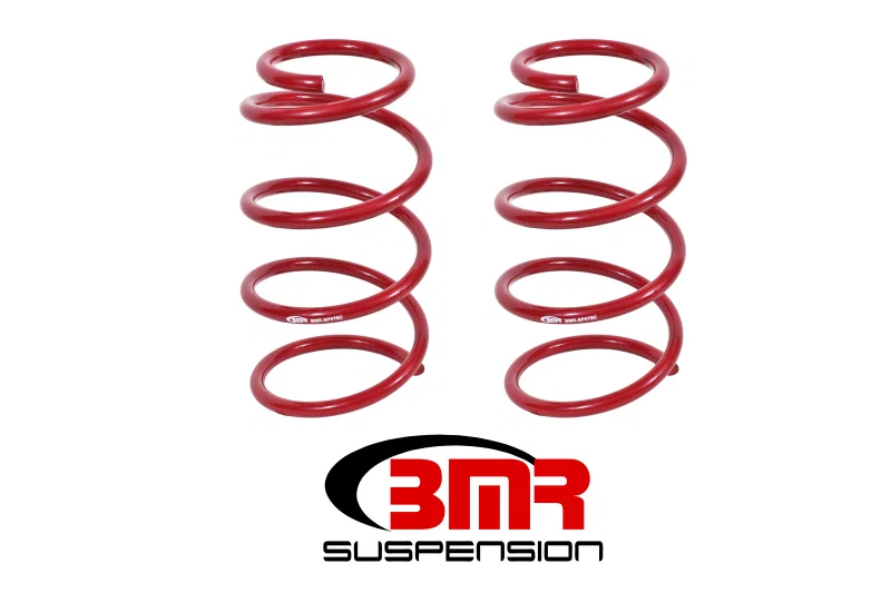 BMR Suspension SP076R, 07-14 Shelby GT500 Front Drag Version Lowering Springs - Red for Ford Mustang