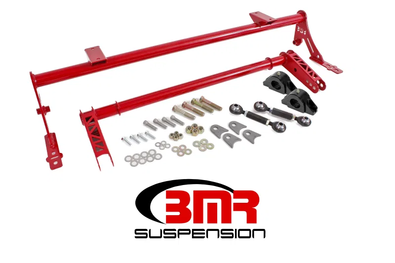 BMR Suspension XSB011R, 05-14 S197 Mustang Rear Bolt-On Hollow 35mm Xtreme Anti-Roll Bar Kit (Delrin) - Red