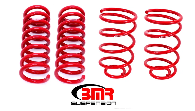 BMR Suspension SP033R, 64-66 A-Body Lowering Spring Kit (Set Of 4) - Red