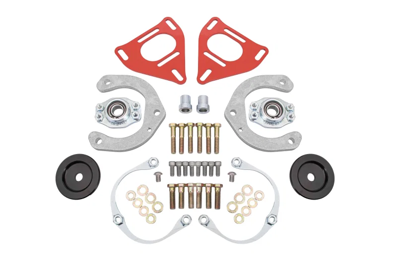 BMR Suspension WAK361R, 16-24 Chevrolet Camaro Caster Camber Plates (Coil-Over Only) - Red