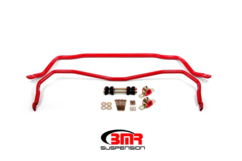 BMR Suspension SB028R, 64-72 A-Body Front & Rear Sway Bar Kit w/ Bushings - Red