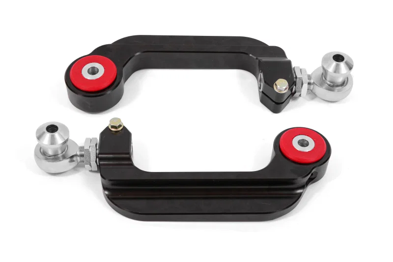 BMR Suspension UCA762, 15-18 S550 Mustang Billet Aluminum Camber Links Adjustable (Poly/Rod ends) - Black Anodized