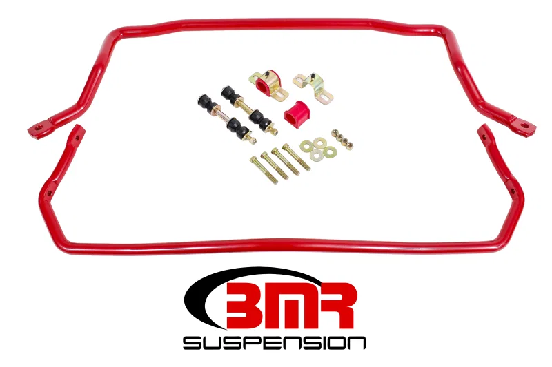 BMR Suspension SB031R, 78-87 G-Body Front & Rear Sway Bar Kit w/ Bushings - Red