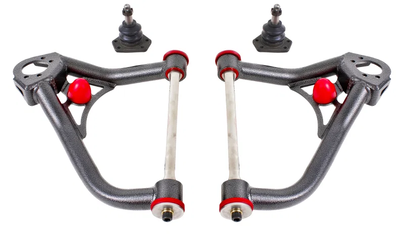 BMR Suspension AA005H, 67-69 1st Gen F-Body Non-Adj. Upper A-Arms (Polyurethane) - Black Hammertone
