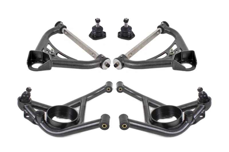 BMR Suspension AAK321H, 70-81 GM F-Body / 75-79 GM X-Body Non-Adjustable A-Arm Kit - Black Hammertone