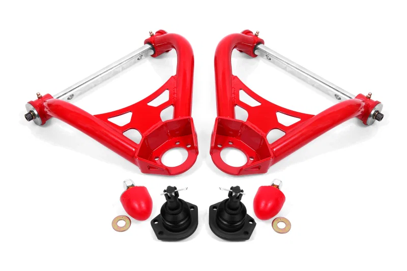 BMR Suspension AA017R, 64-72 A-Body Upper Non-Adj. A-Arms w/ Stock Spindles (Polyurethane) - Red