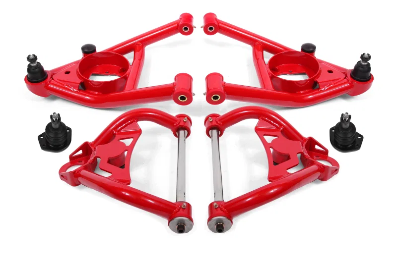 BMR Suspension AA033R, 64-72 A-Body Upper And Lower A-Arm Kit - Red