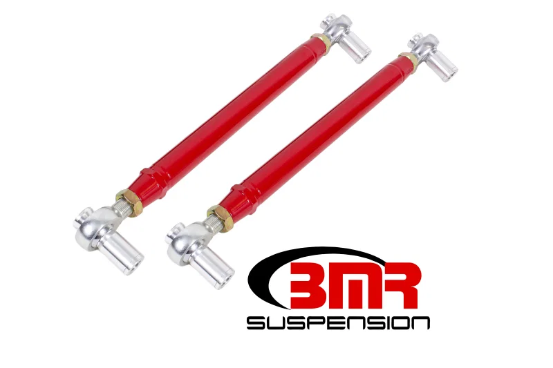 BMR Suspension MTCA052R, 79-98 Fox Mustang Chrome Moly Lower Control Arms w/ Double Adj. Rod Ends - Red