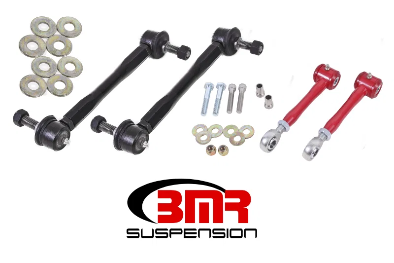 BMR Suspension ELK015R, 16-17 6th Gen Camaro Front and Rear Sway Bar End Link Kit - Red