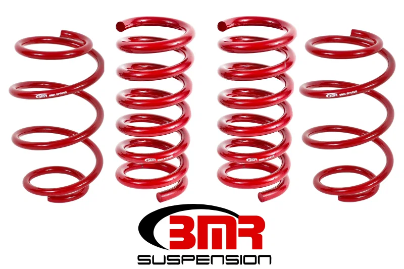 BMR Suspension SP763R, 15-17 S550 Mustang Performance Version Lowering Springs (Set Of 4) - Red