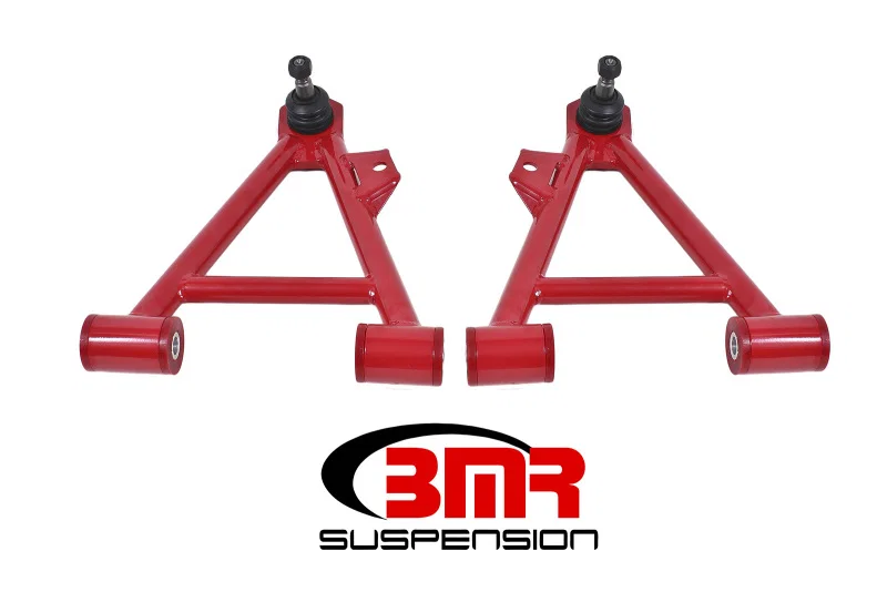 BMR Suspension AA044R, 94-04 Mustang Lower Non-Adj. A-Arms (Coilover Only) w/ Tall Ball Joint (Polyurethane) - Red