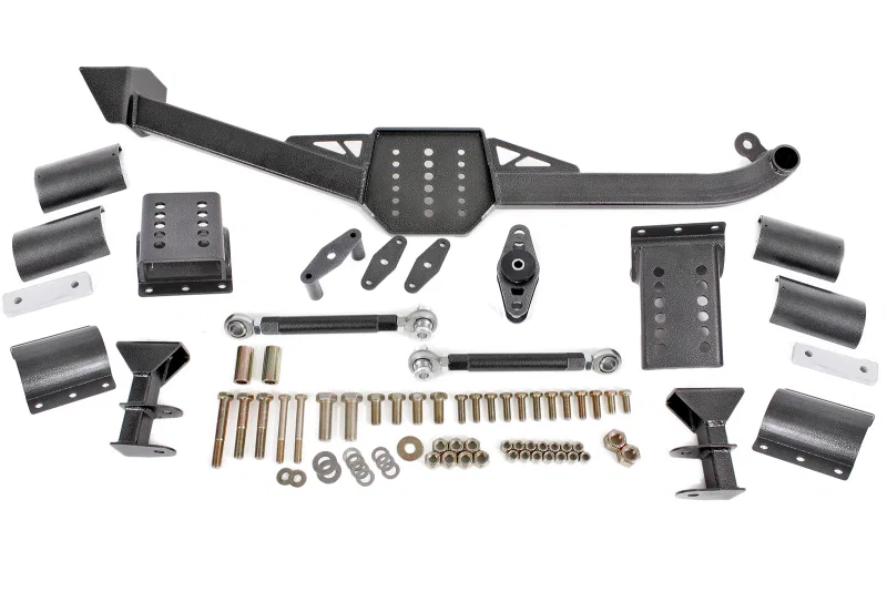 BMR Suspension WL002H, 93-02 F-Body Body Mount Watts Link - Black Hammertone