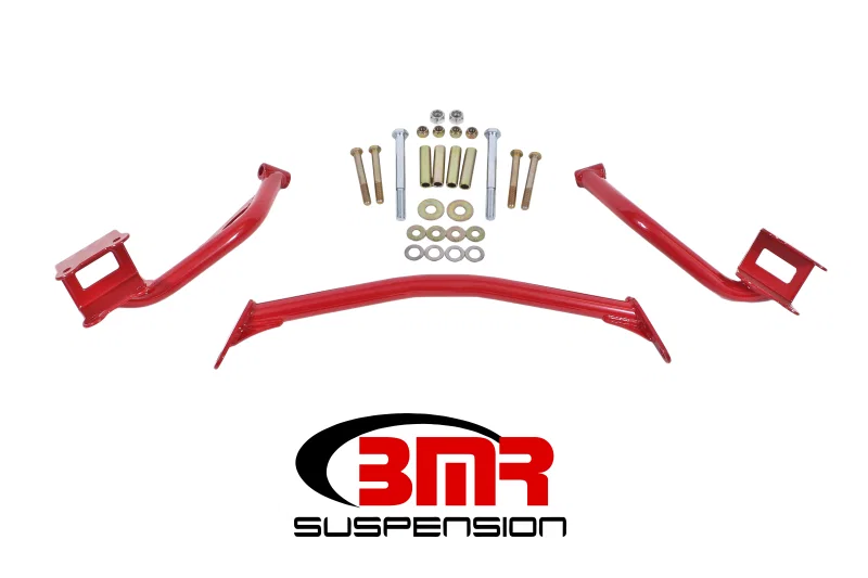 BMR Suspension TBR005R, 79-04 Fox Mustang Tubular Style Upper Torque Box Reinforcement Plates - Red