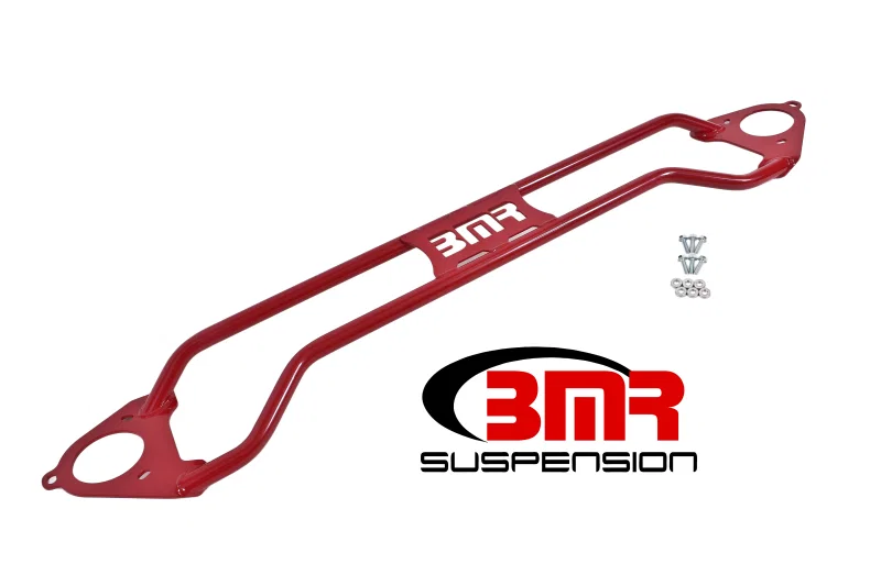 BMR Suspension STB019R, 16-17 6th Gen Camaro Front Twin Tube Design Strut Tower Brace - Red