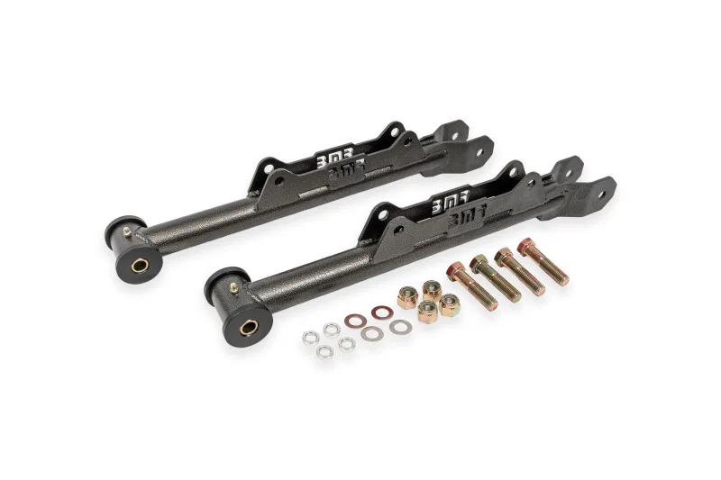 BMR Suspension LCA355H, 2010-2015 Chevrolet Camaro Rear DOM Lower Control Arms - Black Hammertone