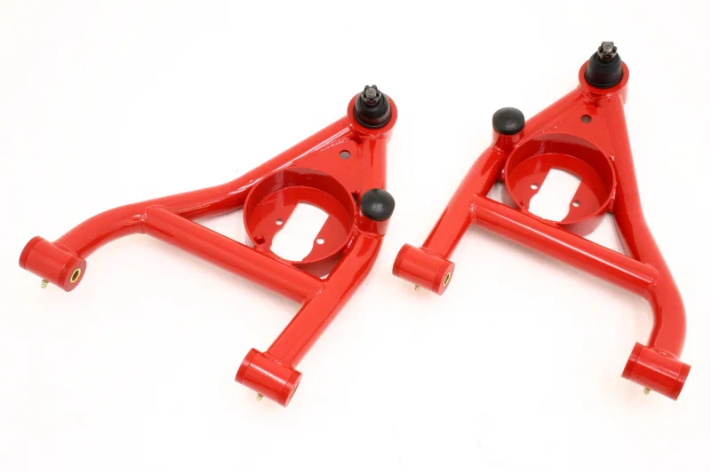 BMR Suspension AA009R, 67-69 1st Gen F-Body Lower A-Arms Non-Adj. Rear Bump Stops (Polyurethane) - Red