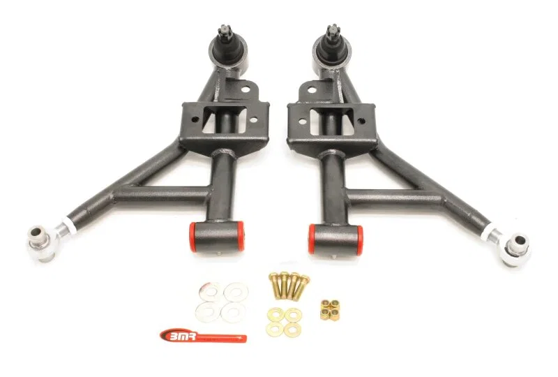 BMR Suspension AA020H, 93-02 F-Body Adj. Lower A-Arms Poly/Rod End Combo - Black Hammertone