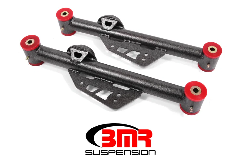 BMR Suspension TCA014H, 79-98 Fox Mustang Non-Adj. Lower Control Arms (Polyurethane) - Black Hammertone