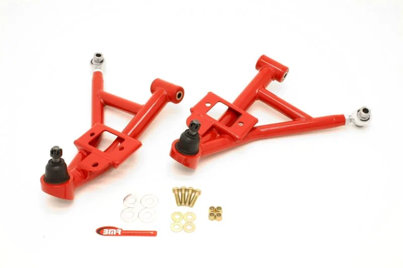 BMR Suspension AA020R, 93-02 F-Body Adj. Lower A-Arms Poly/Rod End Combo - Red
