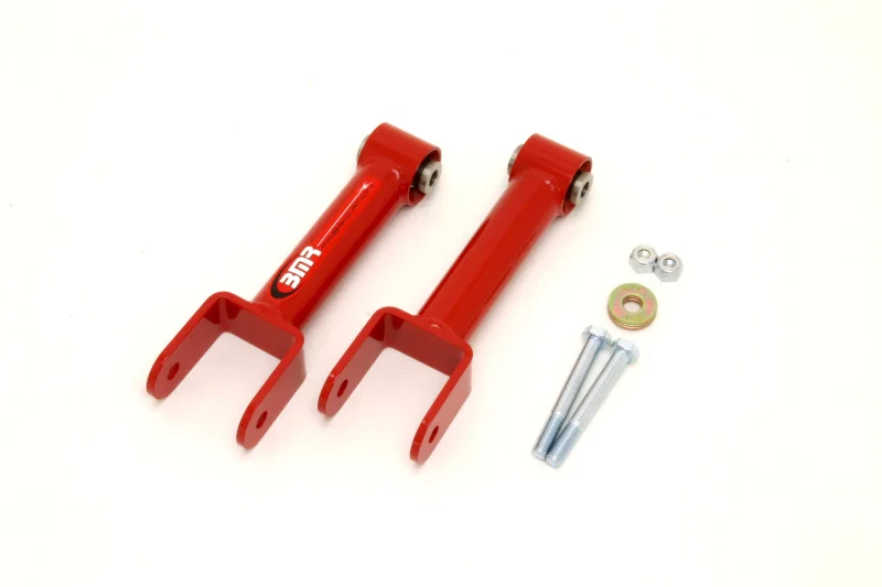 BMR Suspension UTCA013R, 79-04 Fox Mustang Upper Control Arms Non-Adj. w/ Spherical Bearings - Red