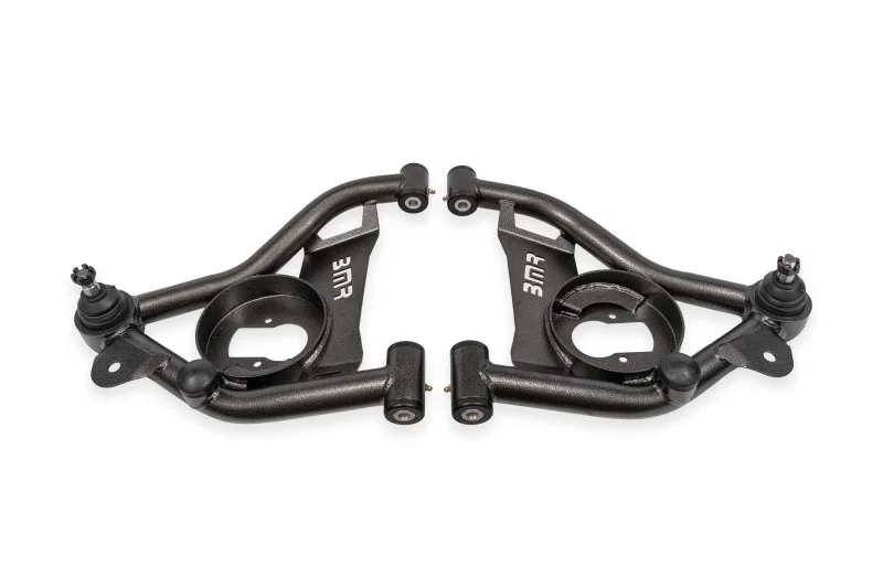 BMR Suspension AAL461H, 78-87 GM G-Body A-Arms Lower Delrin Bushings Std Ball Joint - Black Hammertone