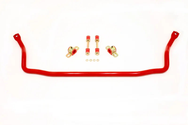 BMR Suspension SB008R, 70-81 2nd Gen F-Body Front Solid 1.25in Sway Bar Kit w/ Bushings - Red